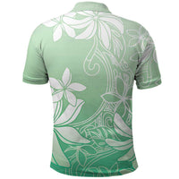 Tiare Tahiti Polo Shirt Matcha Polynesia Motifs - Polynesian Pride