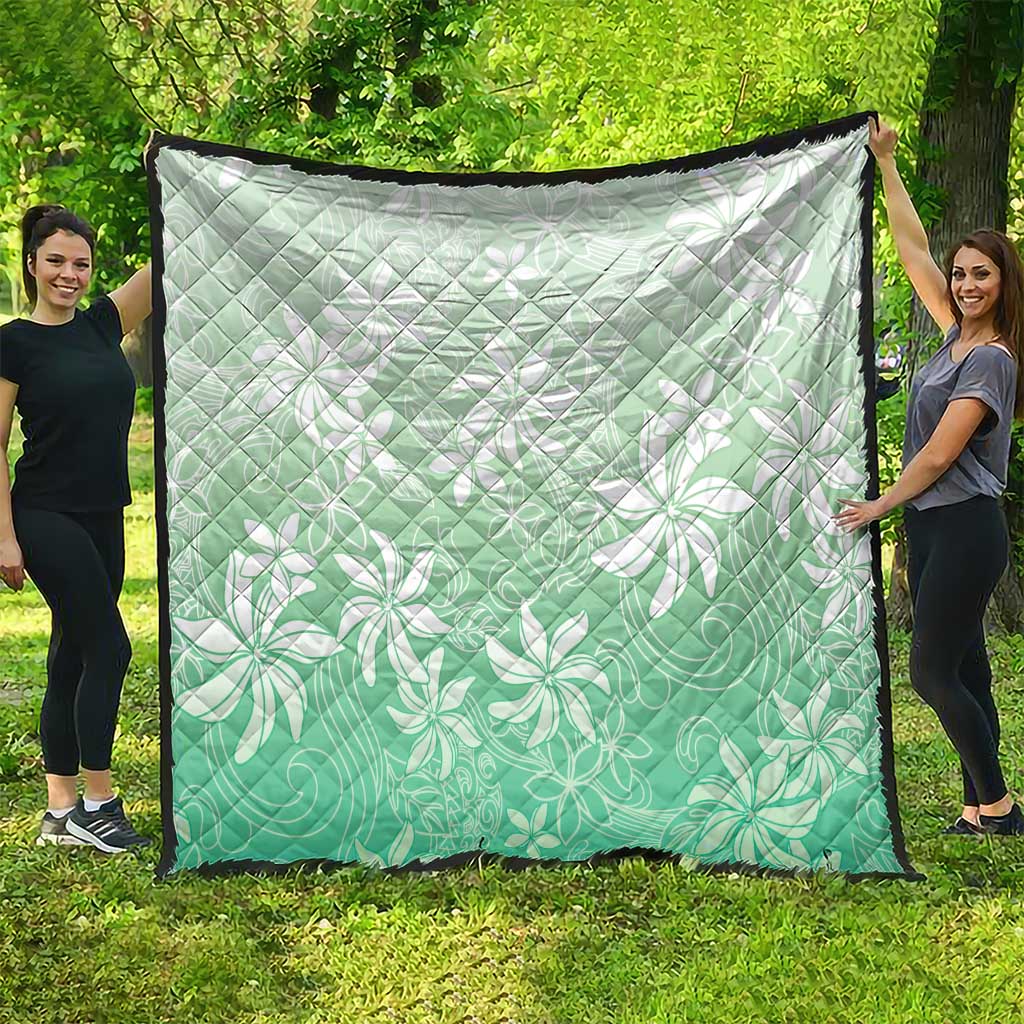 Tiare Tahiti Quilt Matcha Polynesia Motifs - Polynesian Pride