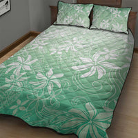 Tiare Tahiti Quilt Bed Set Matcha Polynesia Motifs - Polynesian Pride