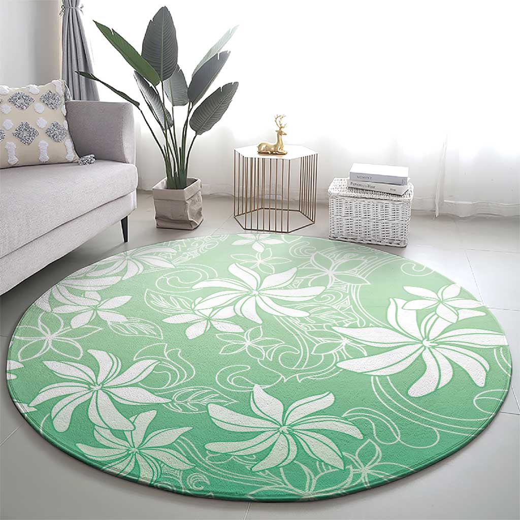 Tiare Tahiti Round Carpet Matcha Polynesia Motifs - Polynesian Pride