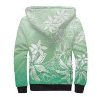 Tiare Tahiti Sherpa Hoodie Matcha Polynesia Motifs - Polynesian Pride