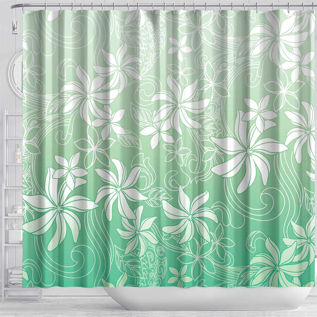 Tiare Tahiti Shower Curtain Matcha Polynesia Motifs - Polynesian Pride