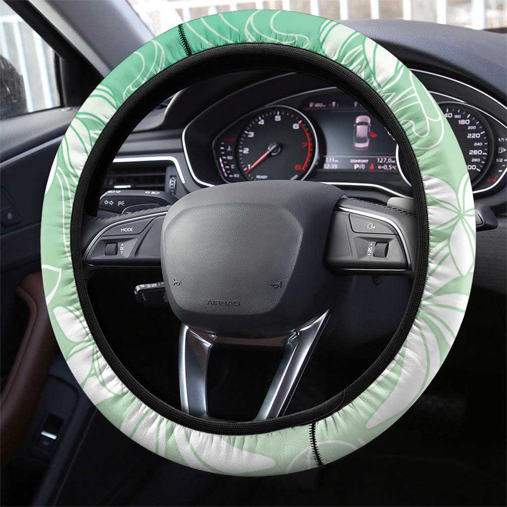 Tiare Tahiti Steering Wheel Cover Matcha Polynesia Motifs - Polynesian Pride