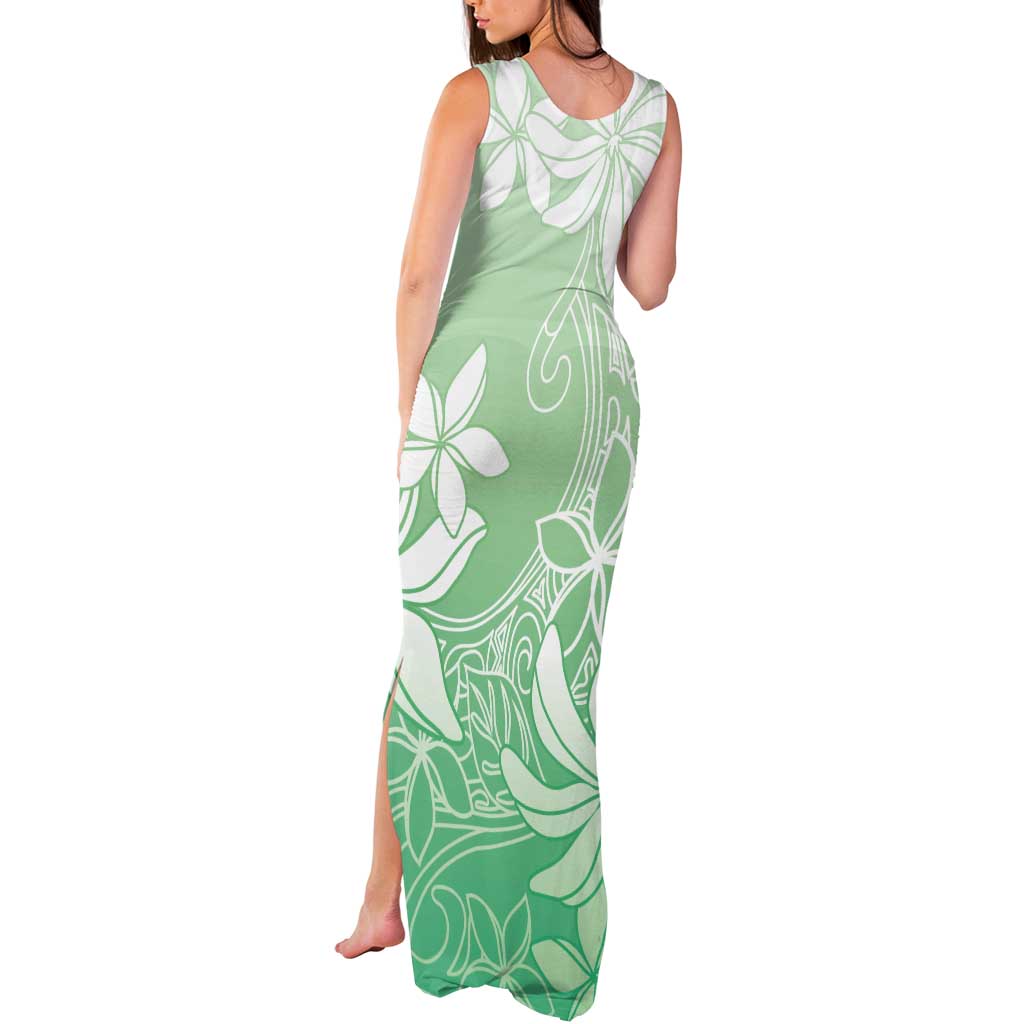 Tiare Tahiti Tank Maxi Dress Matcha Polynesia Motifs - Polynesian Pride