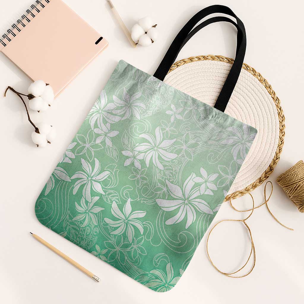 Tiare Tahiti Tote Bag Matcha Polynesia Motifs - Polynesian Pride