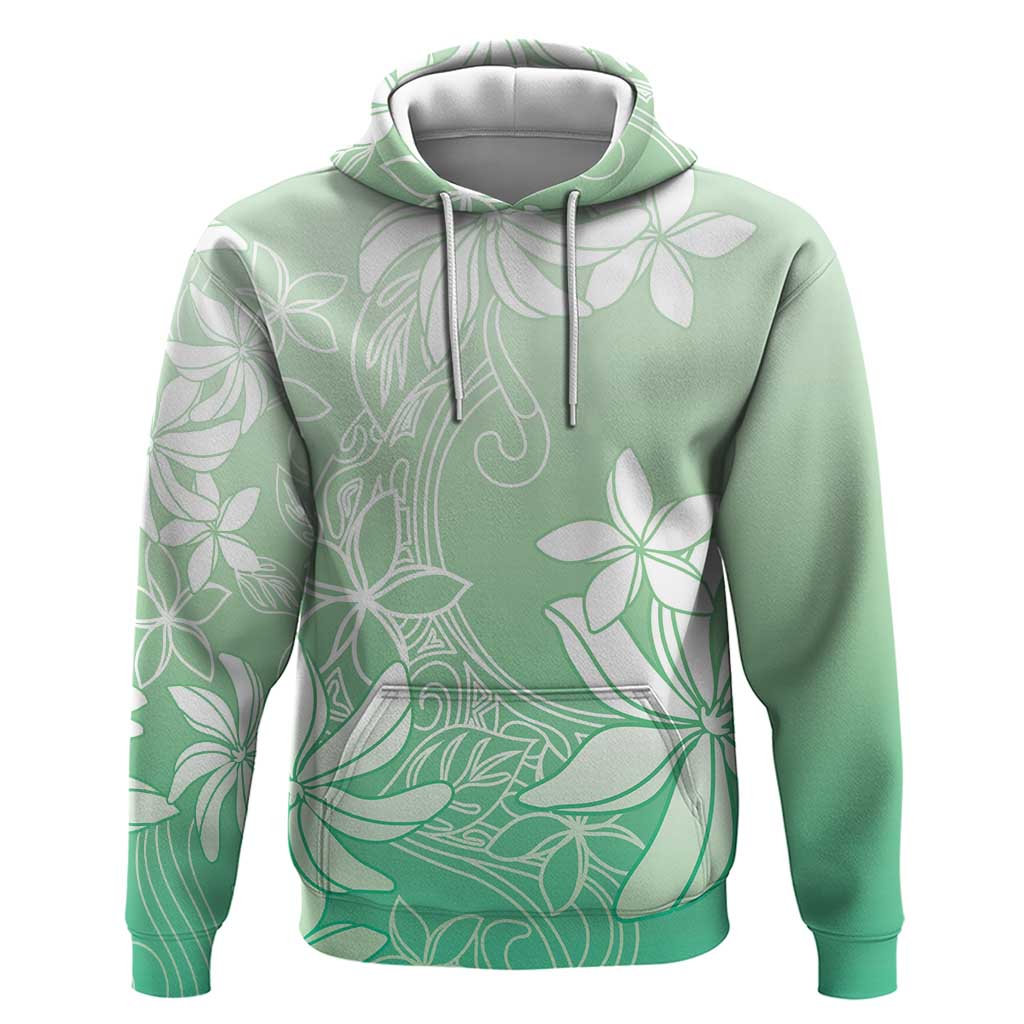 Tiare Tahiti Zip Hoodie Matcha Polynesia Motifs - Polynesian Pride