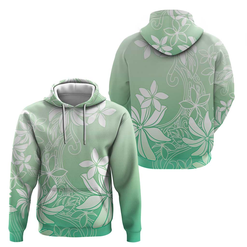 Tiare Tahiti Zip Hoodie Matcha Polynesia Motifs - Polynesian Pride