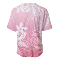 Tiare Tahiti Baseball Jersey Pink Polynesia Motifs - Polynesian Pride