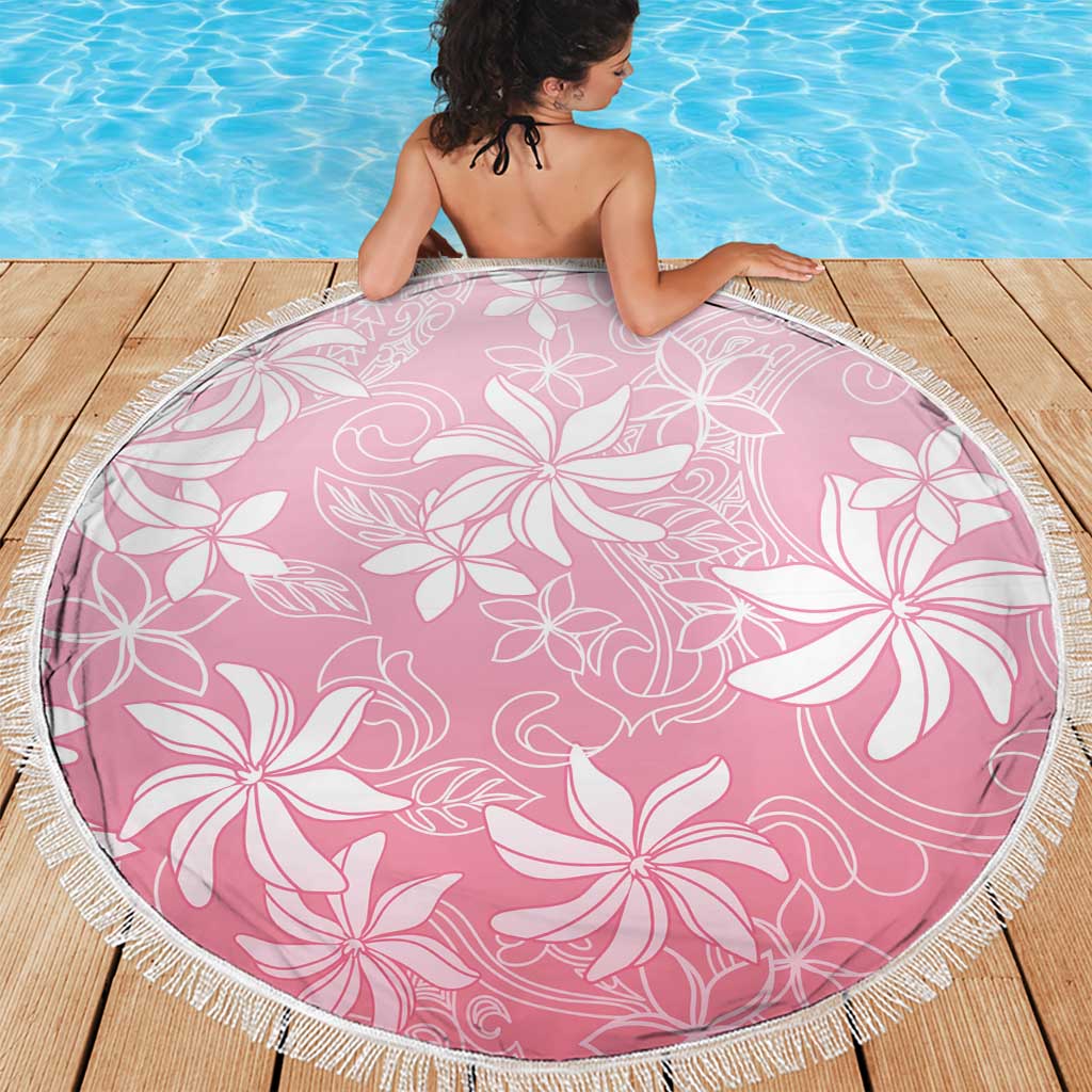 Tiare Tahiti Beach Blanket Pink Polynesia Motifs - Polynesian Pride