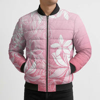 Tiare Tahiti Bomber Puffer Jacket Pink Polynesia Motifs - Polynesian Pride