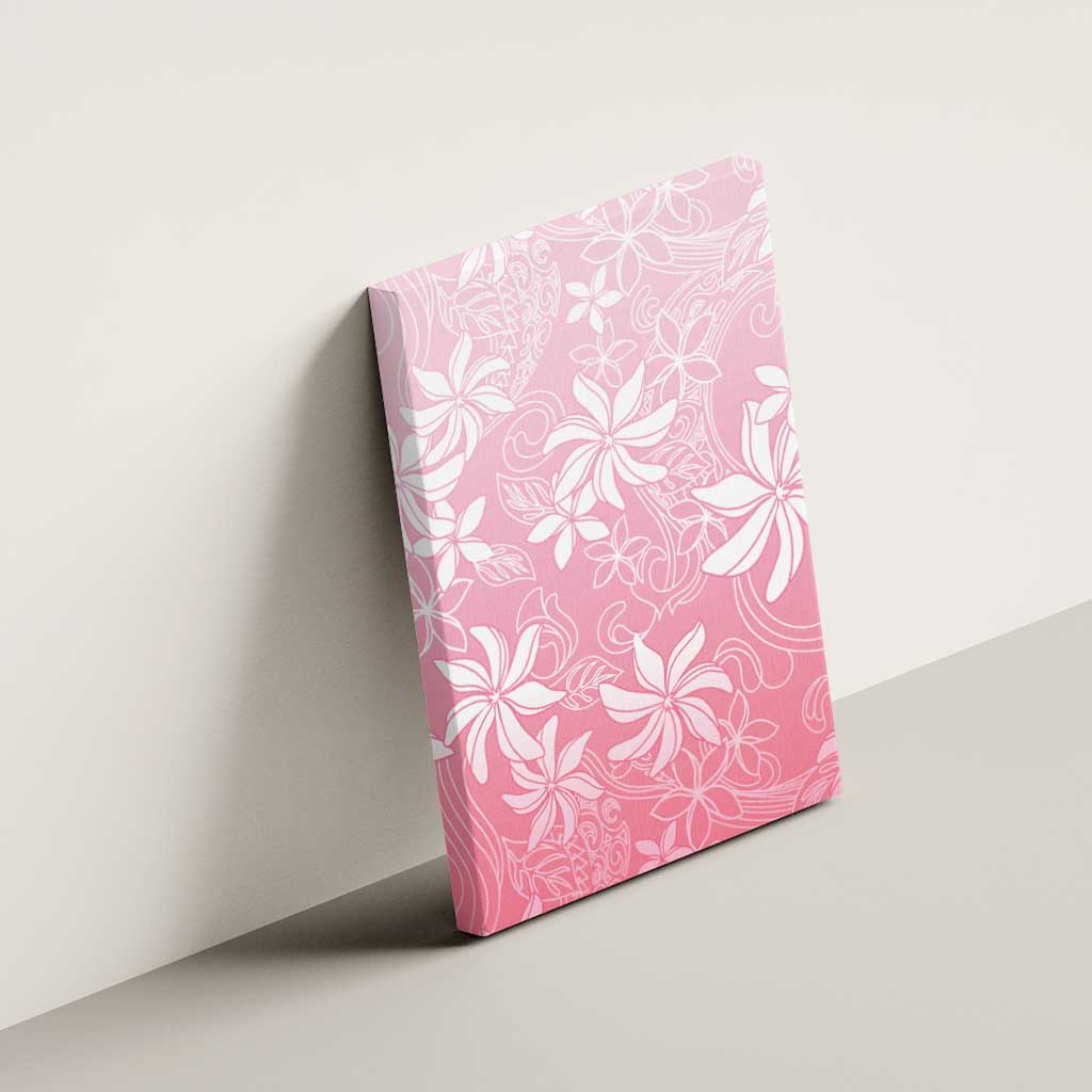 Tiare Tahiti Canvas Wall Art Pink Polynesia Motifs - Polynesian Pride