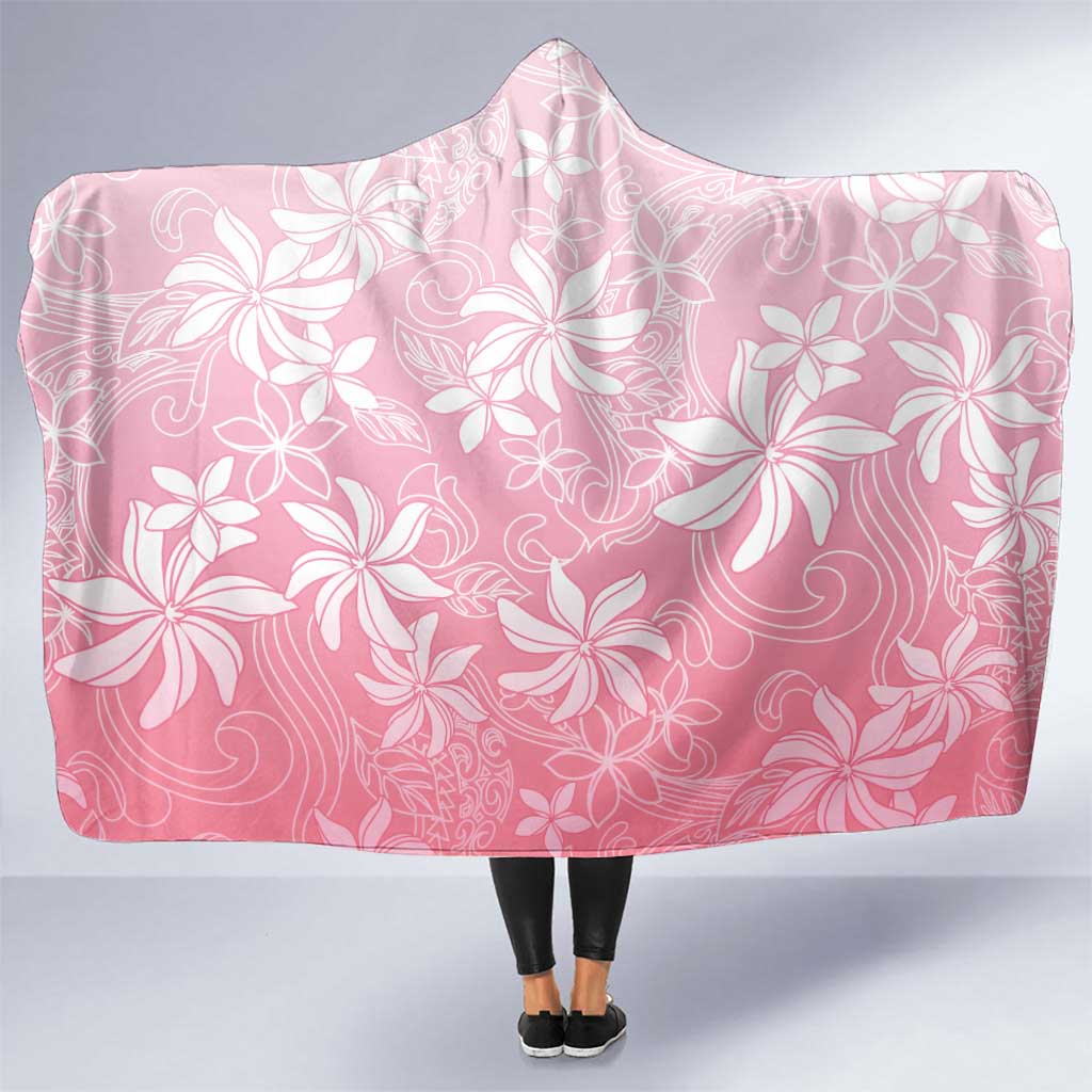 Tiare Tahiti Hooded Blanket Pink Polynesia Motifs - Polynesian Pride