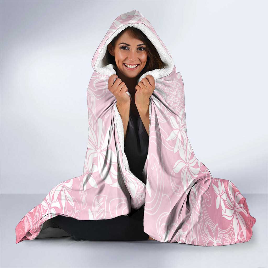 Tiare Tahiti Hooded Blanket Pink Polynesia Motifs - Polynesian Pride