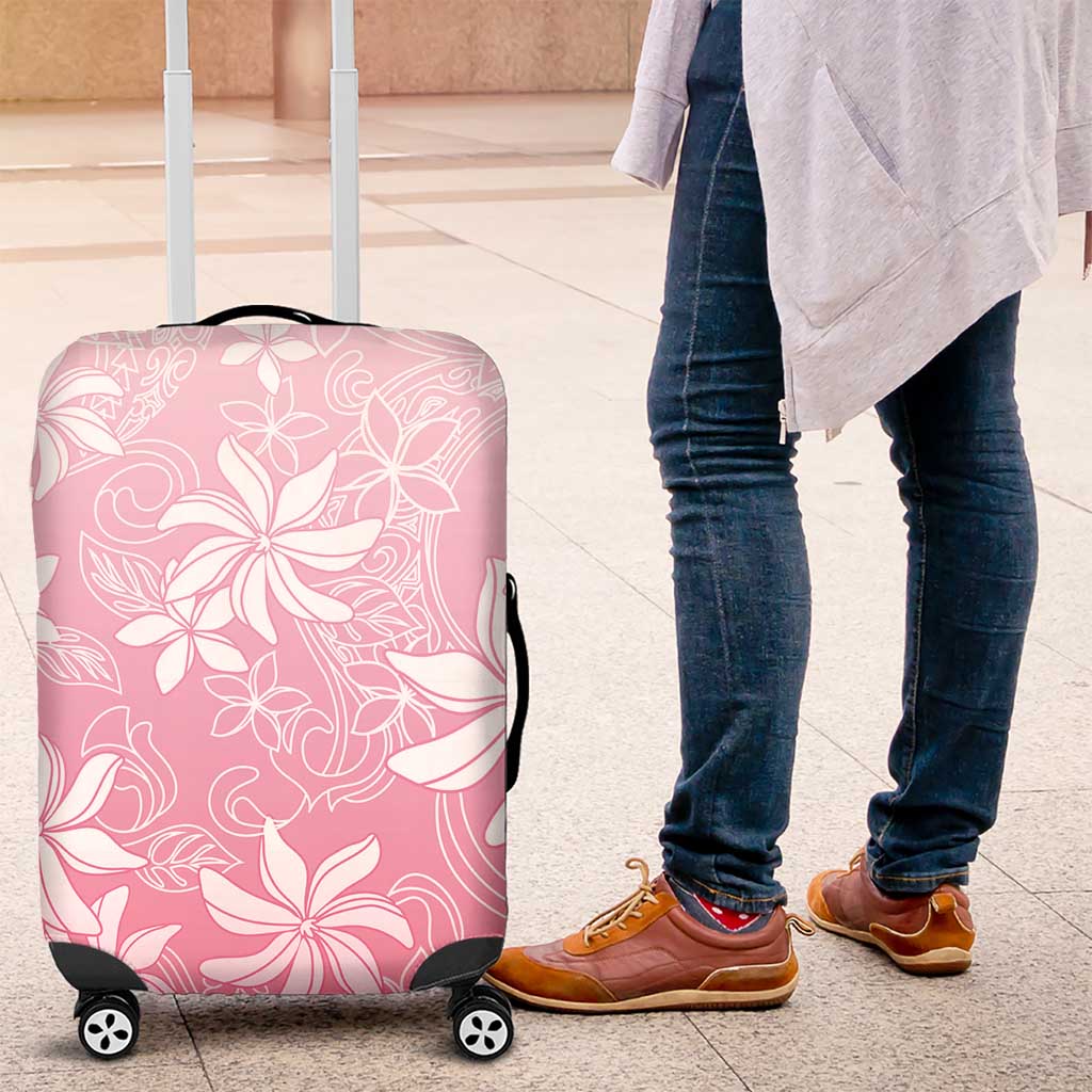 Tiare Tahiti Luggage Cover Pink Polynesia Motifs - Polynesian Pride
