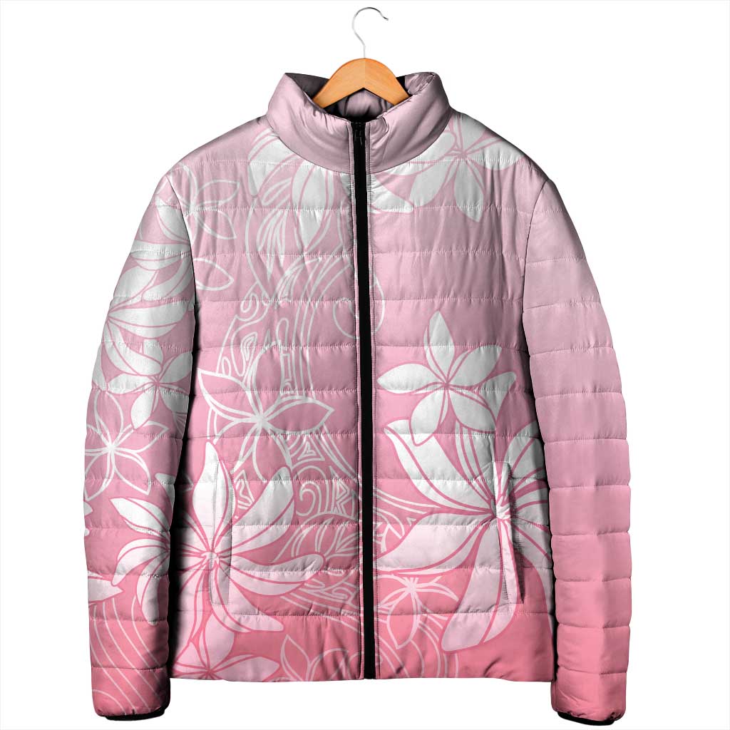 Tiare Tahiti Padded Jacket Pink Polynesia Motifs - Polynesian Pride