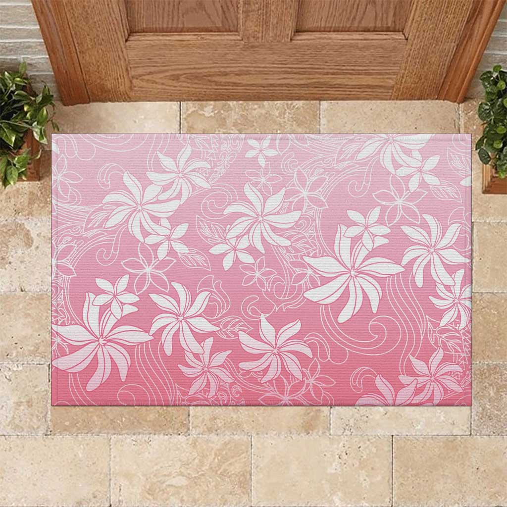 Tiare Tahiti Rubber Doormat Pink Polynesia Motifs - Polynesian Pride