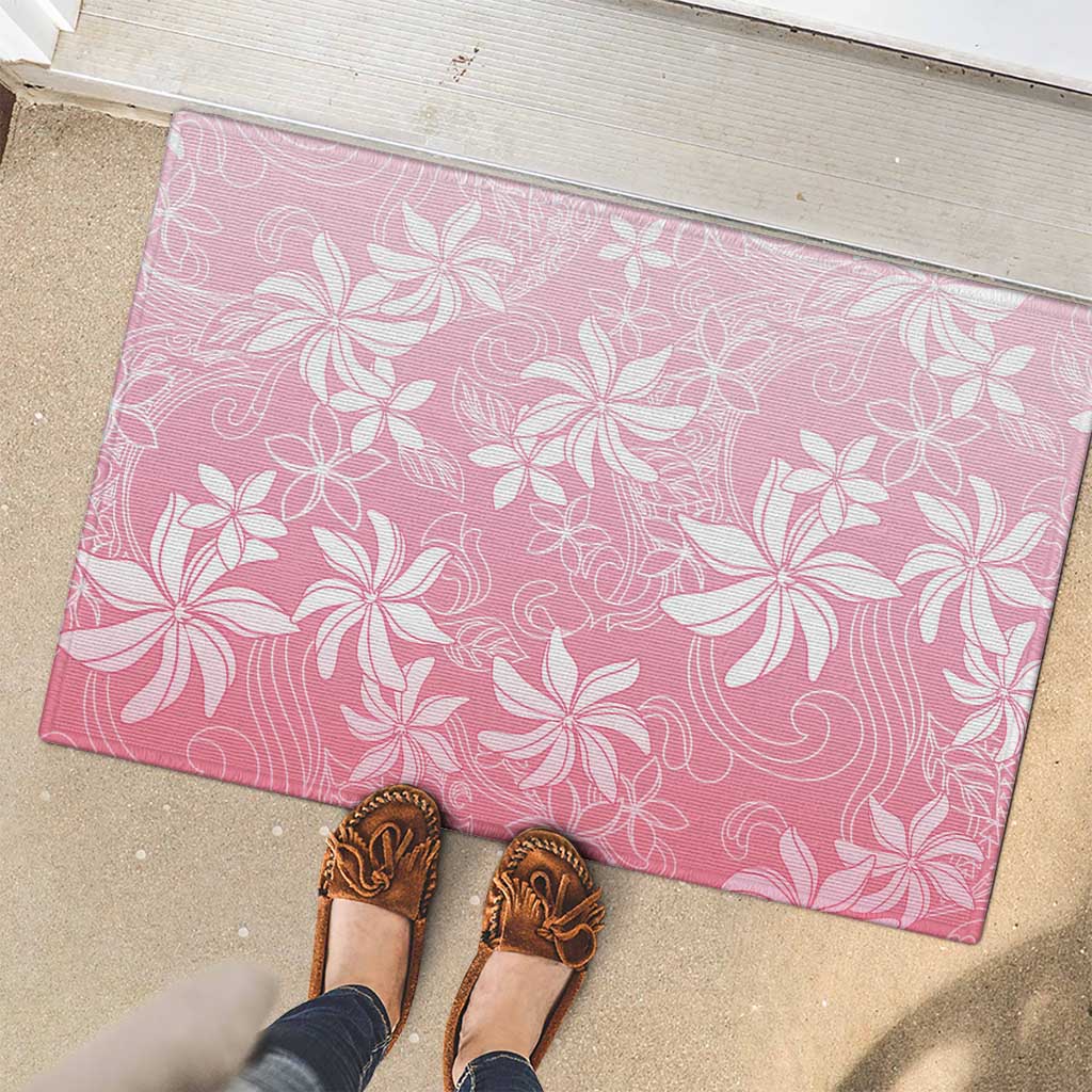 Tiare Tahiti Rubber Doormat Pink Polynesia Motifs - Polynesian Pride