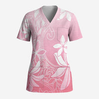 Tiare Tahiti Scrub Top Pink Polynesia Motifs - Polynesian Pride