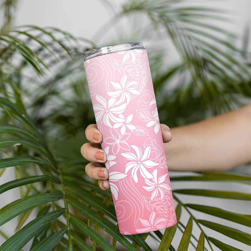 Tiare Tahiti Skinny Tumbler Pink Polynesia Motifs - Polynesian Pride