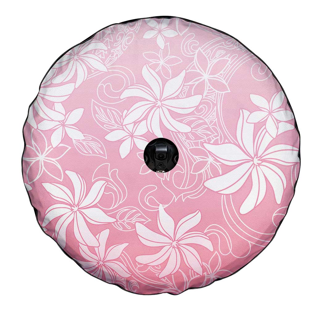 Tiare Tahiti Spare Tire Cover Pink Polynesia Motifs - Polynesian Pride