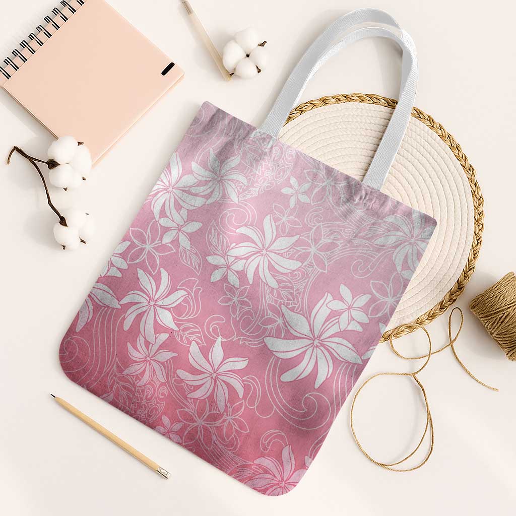 Tiare Tahiti Tote Bag Pink Polynesia Motifs - Polynesian Pride