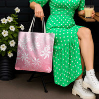 Tiare Tahiti Tote Bag Pink Polynesia Motifs - Polynesian Pride