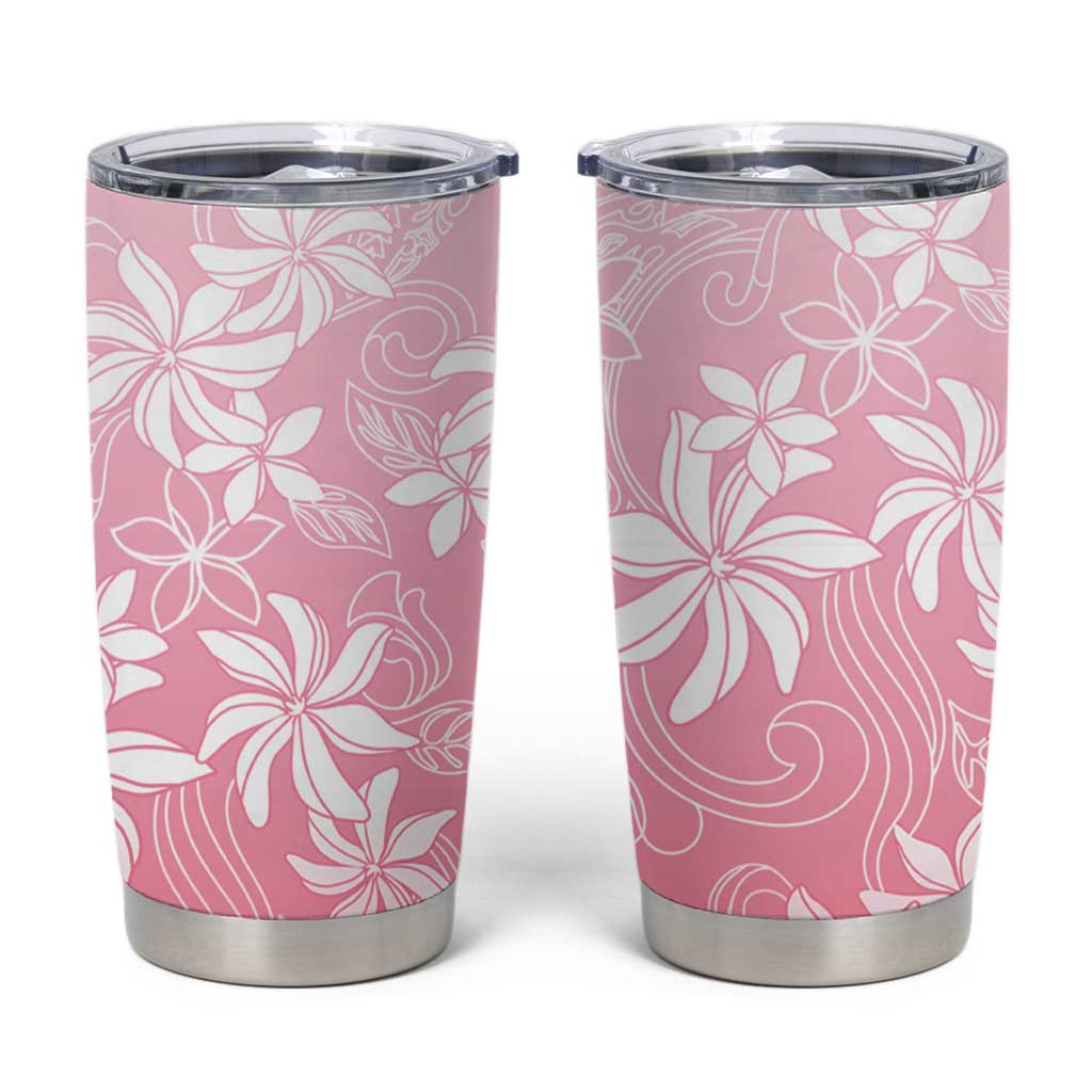 Tiare Tahiti Tumbler Cup Pink Polynesia Motifs - Polynesian Pride
