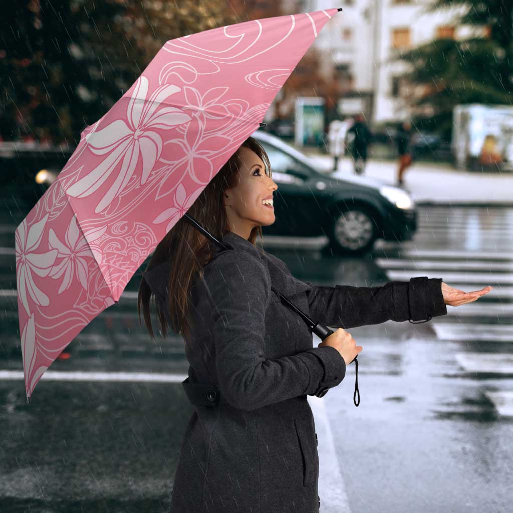 Tiare Tahiti Umbrella Pink Polynesia Motifs - Polynesian Pride