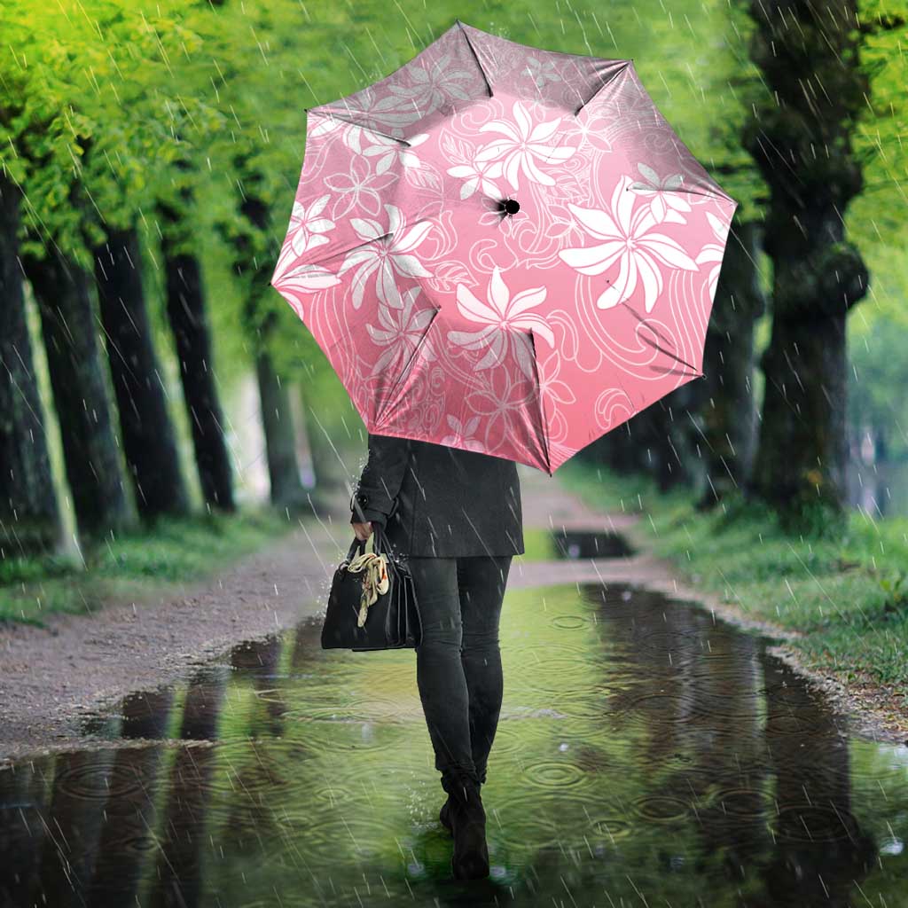 Tiare Tahiti Umbrella Pink Polynesia Motifs - Polynesian Pride