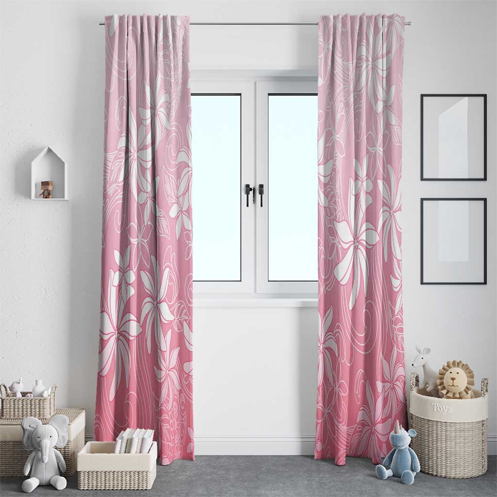 Tiare Tahiti Window Curtain Pink Polynesia Motifs - Polynesian Pride
