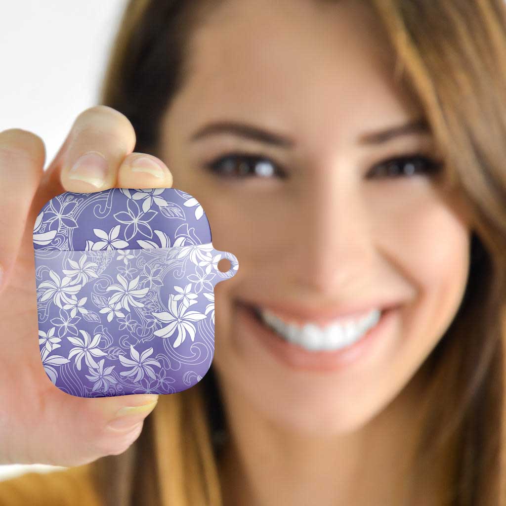 Tiare Tahiti AirPods Case Purple Polynesia Motifs - Polynesian Pride