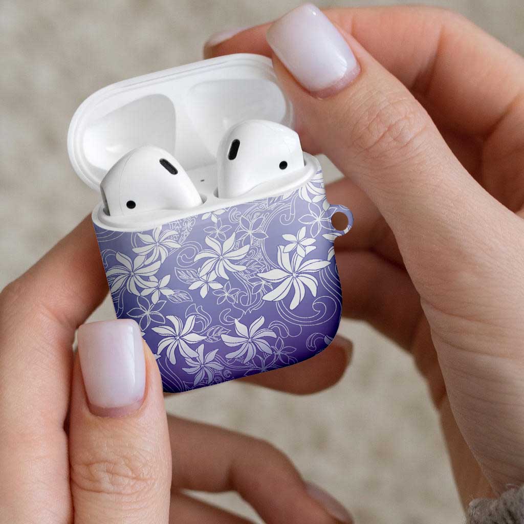 Tiare Tahiti AirPods Case Purple Polynesia Motifs - Polynesian Pride