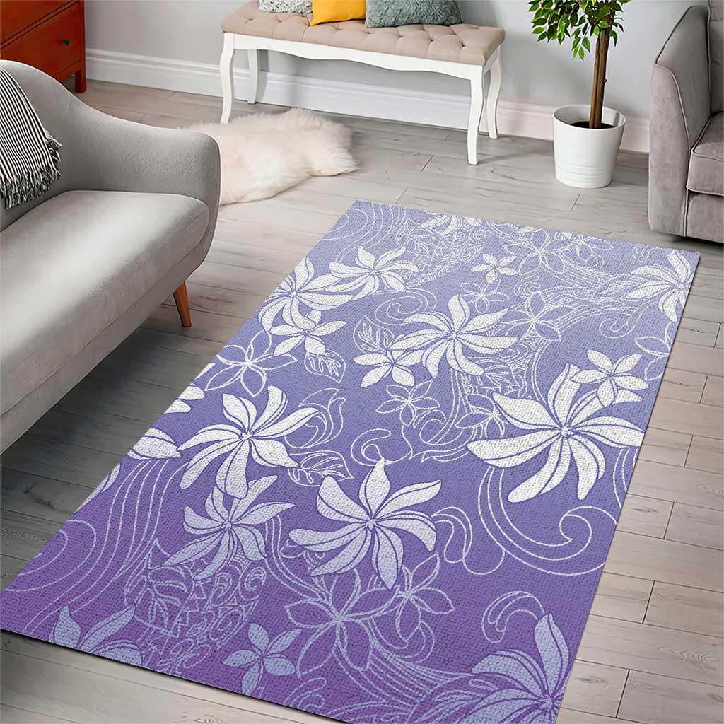 Tiare Tahiti Area Rug Purple Polynesia Motifs - Polynesian Pride