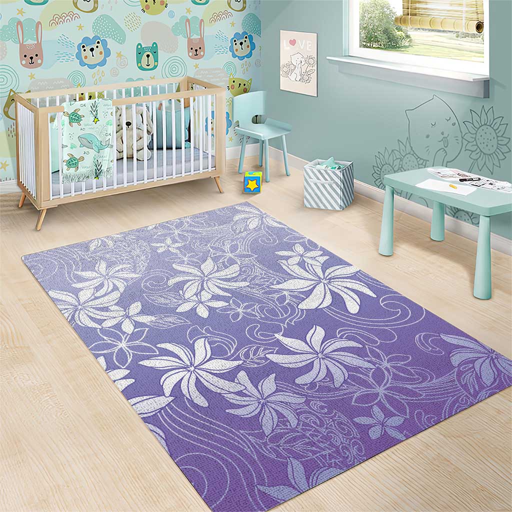Tiare Tahiti Area Rug Purple Polynesia Motifs - Polynesian Pride