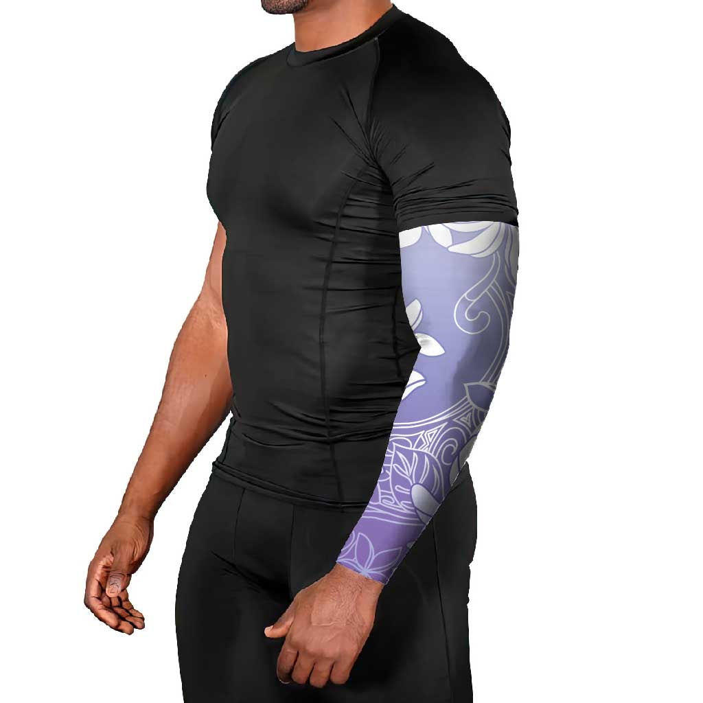 Tiare Tahiti Arm Sleeves Purple Polynesia Motifs - Polynesian Pride