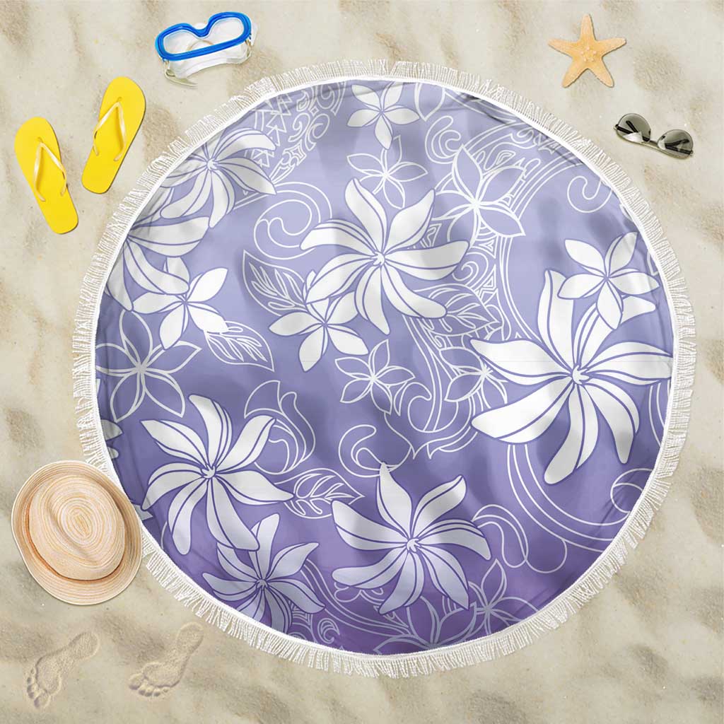 Tiare Tahiti Beach Blanket Purple Polynesia Motifs - Polynesian Pride