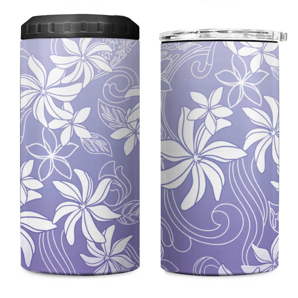 Tiare Tahiti 4 in 1 Can Cooler Tumbler Purple Polynesia Motifs - Polynesian Pride