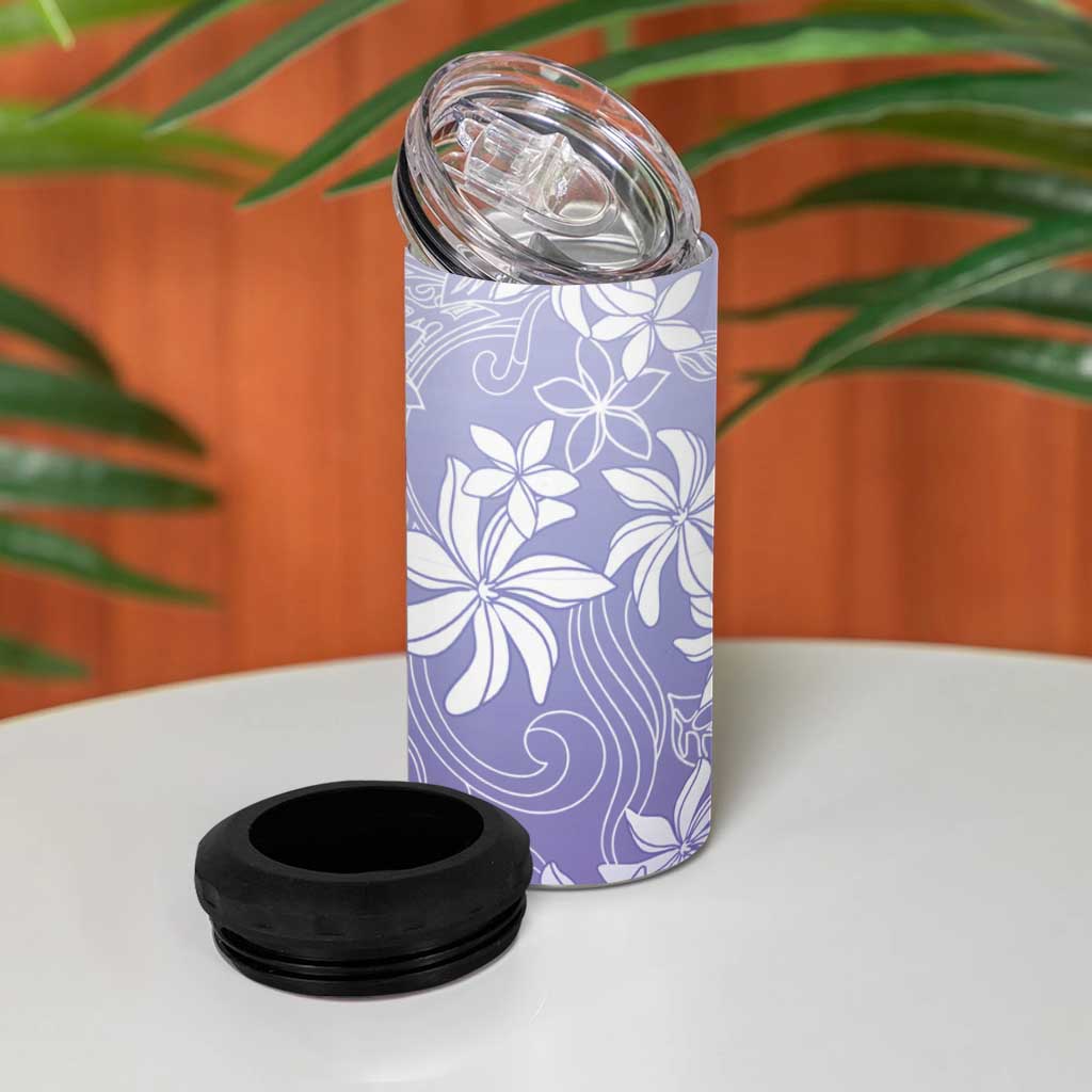 Tiare Tahiti 4 in 1 Can Cooler Tumbler Purple Polynesia Motifs - Polynesian Pride
