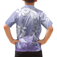 Tiare Tahiti Family Matching Puletasi and Hawaiian Shirt Purple Polynesia Motifs - Polynesian Pride