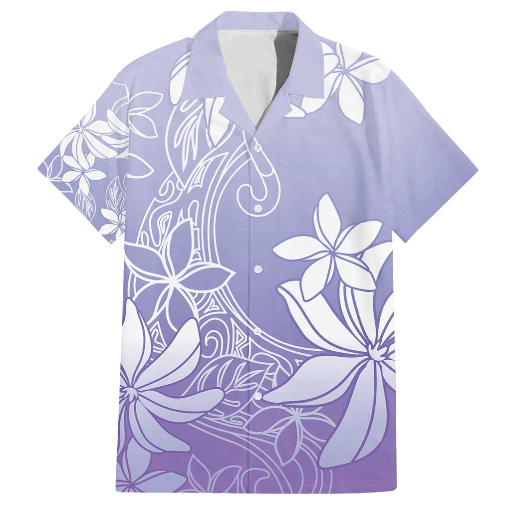 Tiare Tahiti Family Matching Puletasi and Hawaiian Shirt Purple Polynesia Motifs - Polynesian Pride