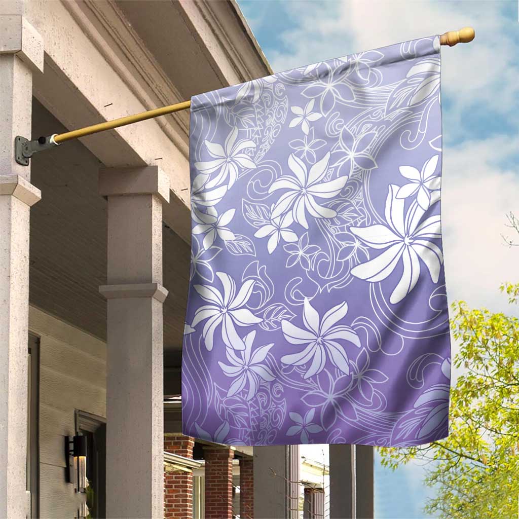 Tiare Tahiti Garden Flag Purple Polynesia Motifs - Polynesian Pride