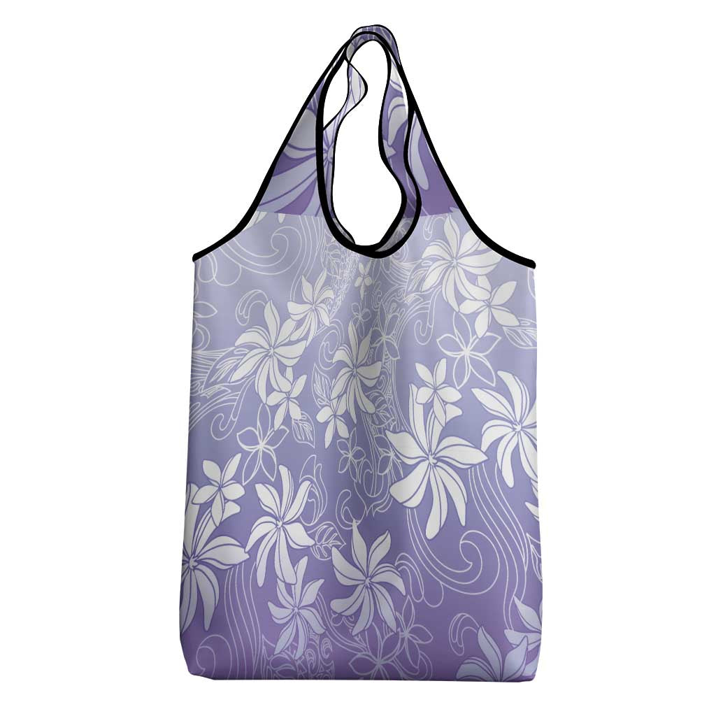 Tiare Tahiti Grocery Bag Purple Polynesia Motifs - Polynesian Pride