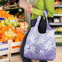 Tiare Tahiti Grocery Bag Purple Polynesia Motifs - Polynesian Pride