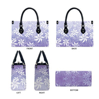 Tiare Tahiti Leather Bag Purple Polynesia Motifs - Polynesian Pride
