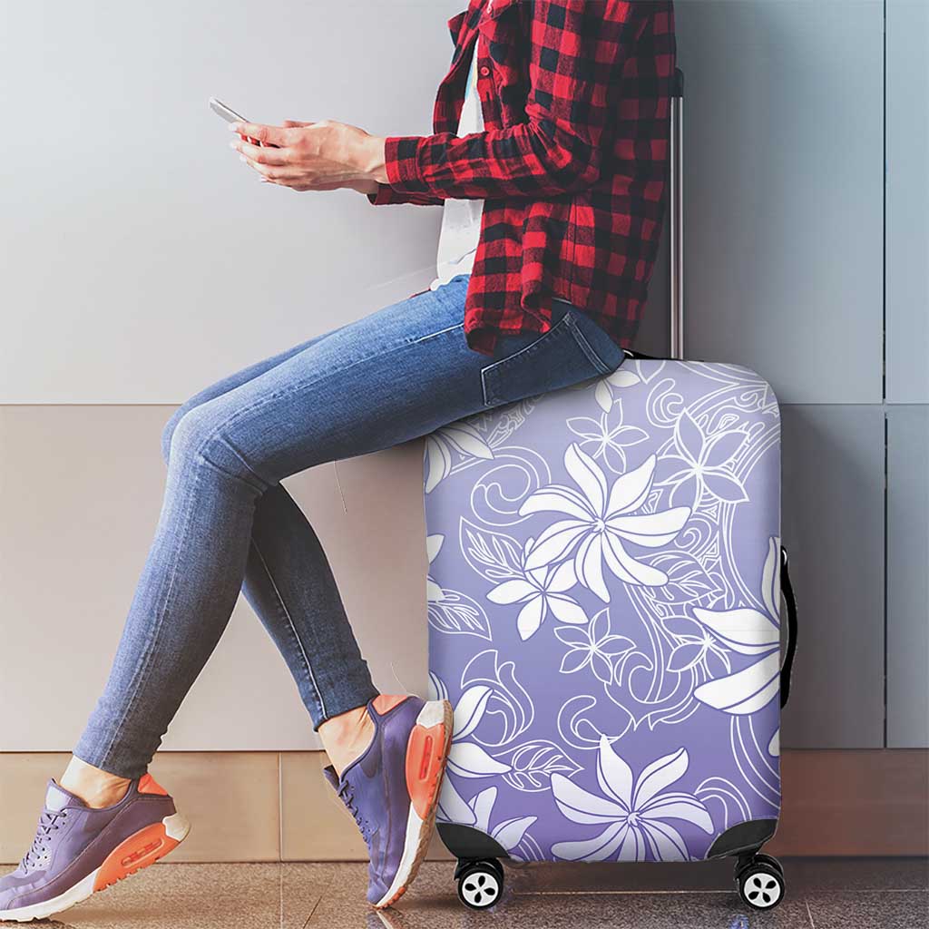Tiare Tahiti Luggage Cover Purple Polynesia Motifs - Polynesian Pride