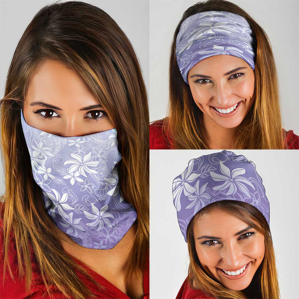 Tiare Tahiti Neck Gaiter Purple Polynesia Motifs - Polynesian Pride