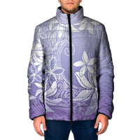Tiare Tahiti Padded Jacket Purple Polynesia Motifs - Polynesian Pride