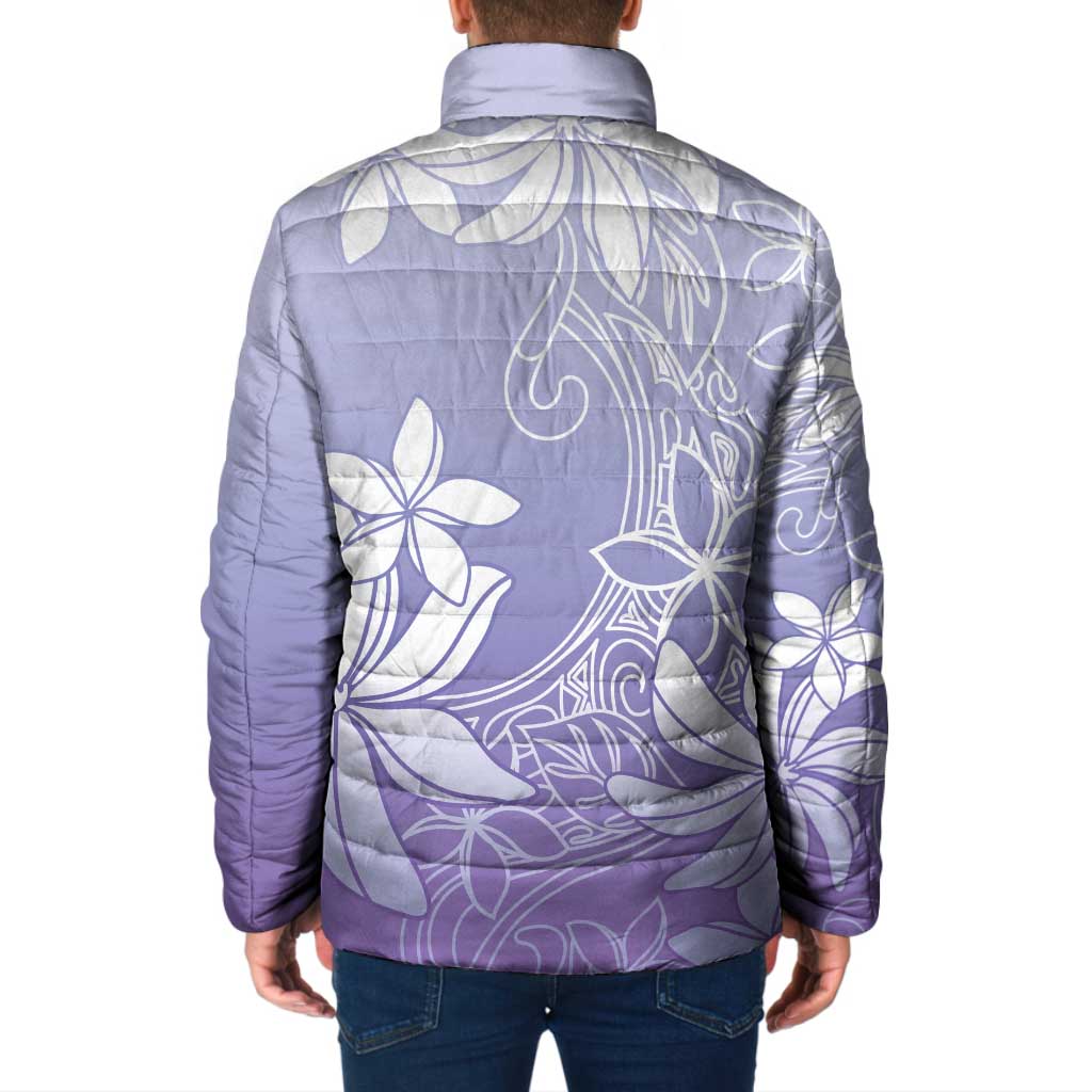 Tiare Tahiti Padded Jacket Purple Polynesia Motifs - Polynesian Pride