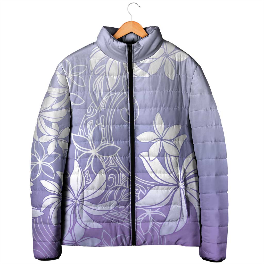 Tiare Tahiti Padded Jacket Purple Polynesia Motifs - Polynesian Pride