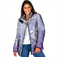 Tiare Tahiti Padded Jacket Purple Polynesia Motifs - Polynesian Pride
